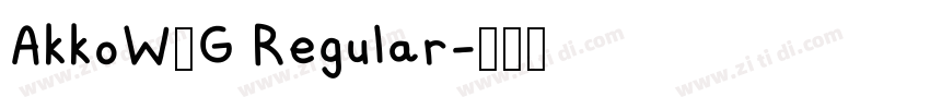 AkkoW1G Regular字体转换